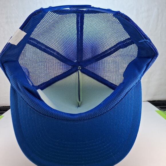 Vintage Funny Liquor Trucker Hat Cap Mesh Snapback Blue "I Drink" - Picture 6 of 8